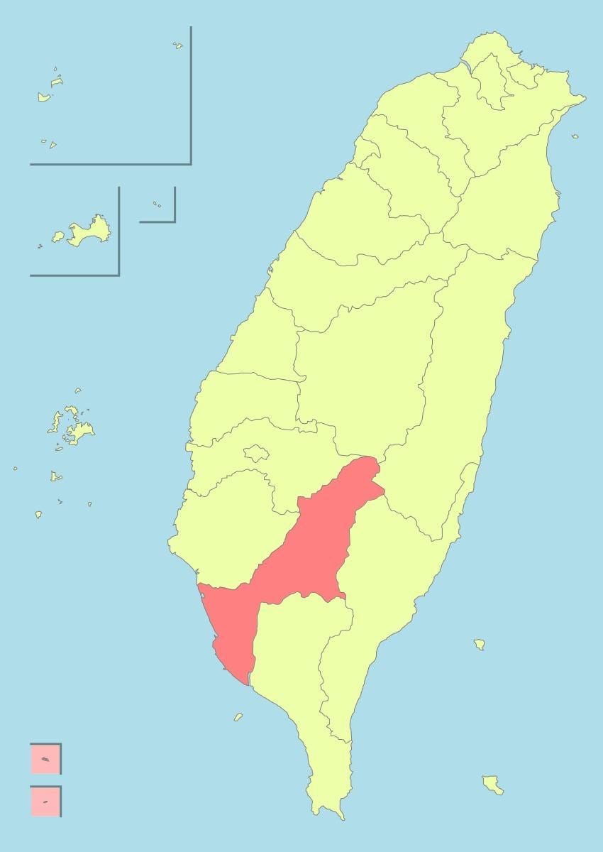 Χάρτης της kaohsiung της Ταϊβάν