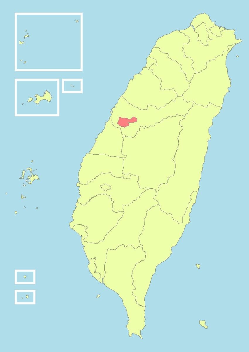 Χάρτης της taichung της Ταϊβάν