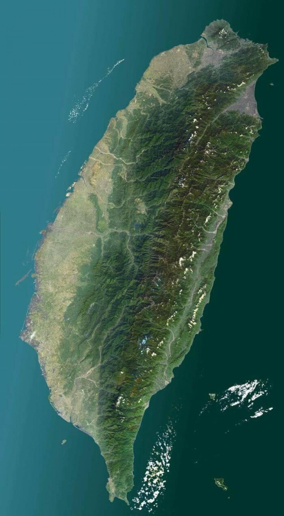 Χάρτης της Ταϊβάν, δορυφορική