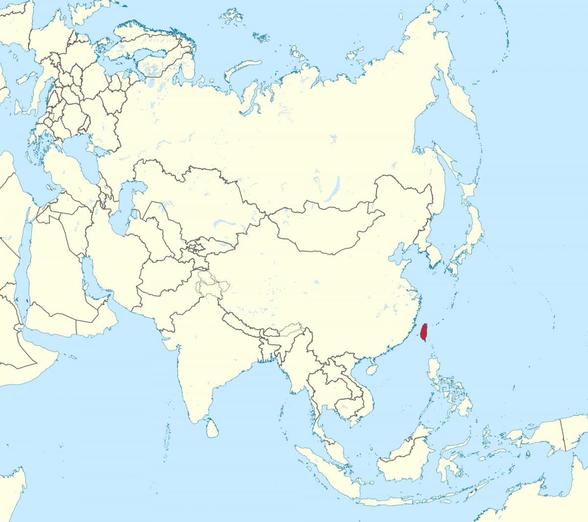 Ταϊβάν χάρτης της ασίας