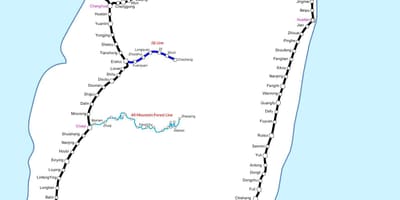 Ταϊβάν σιδηροδρομικό σταθμό χάρτης