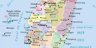 Χάρτης της Ταϊβάν πόλεις
